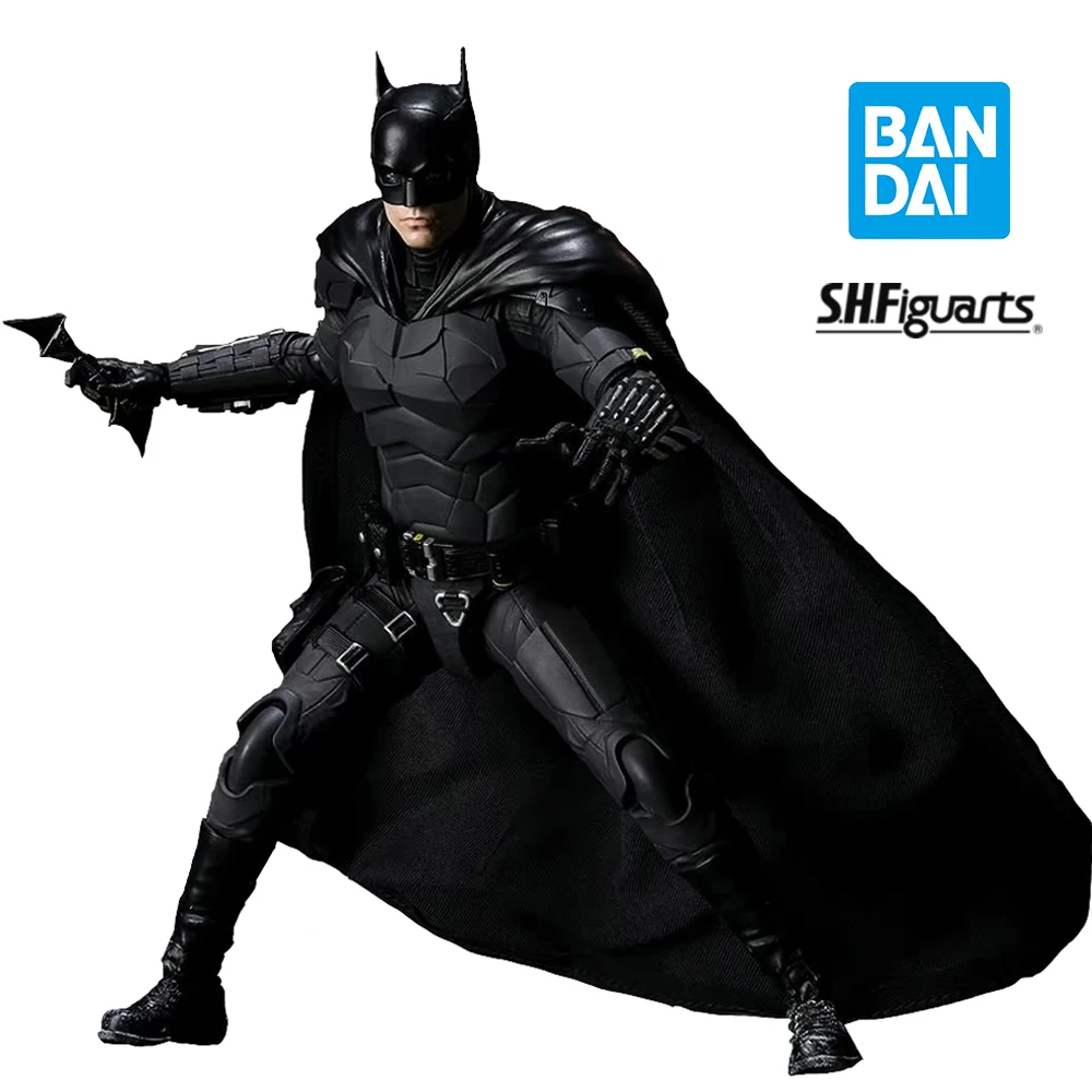 IN Stock Bandai SHFiguarts The Batman 2022 Bruce Wayne Batman SHF Action Figure Anime Model Collectible Toys Child Gifts