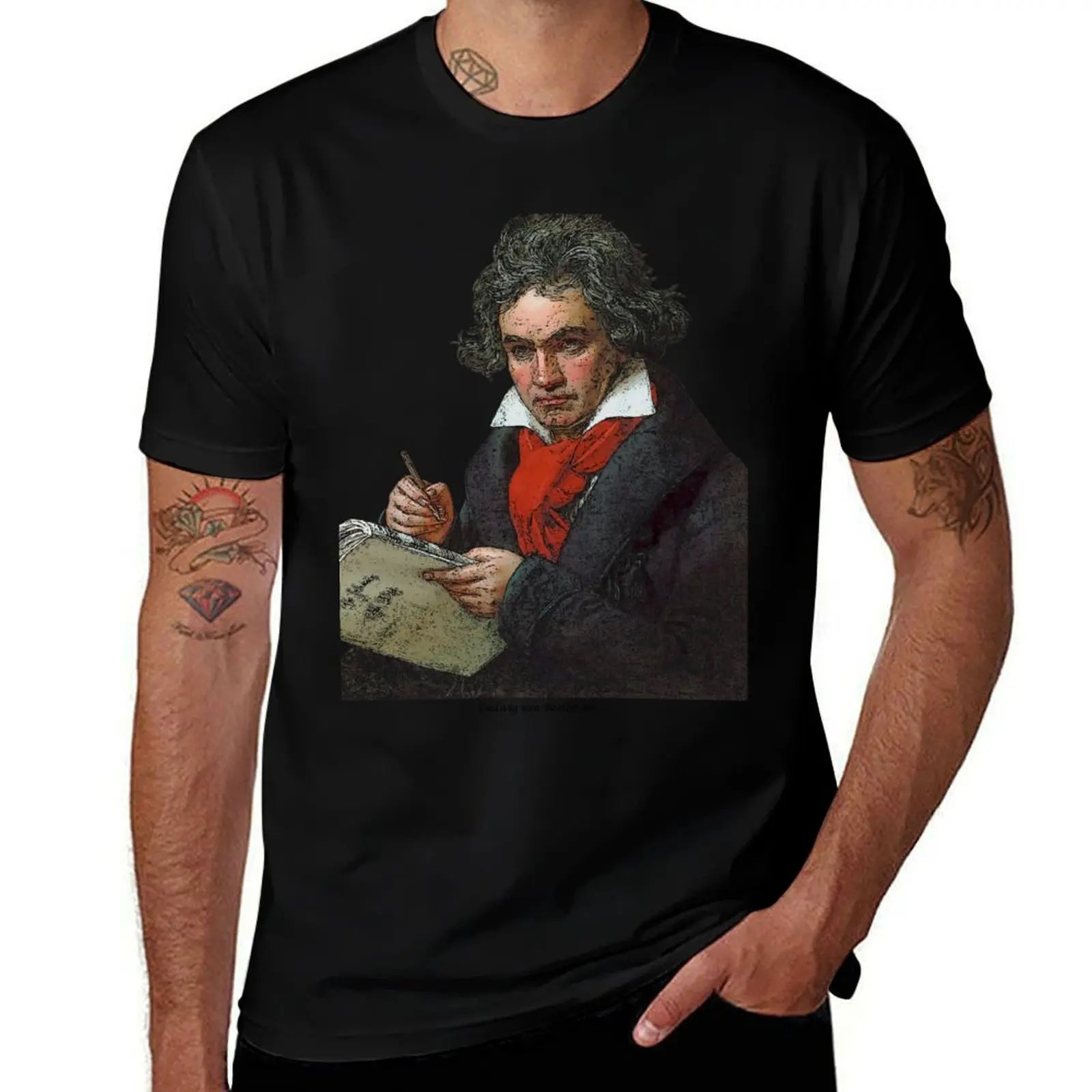 Ludwig van Beethoven Grunge T-Shirt Lightweight Hiking T-Shirt