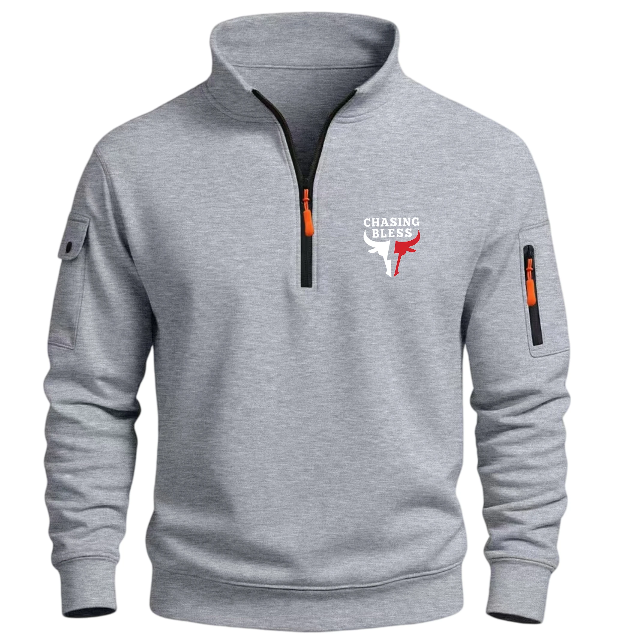 2026 Men's Quarter Zip Stand Collar Sweatshirt Casual Long Sleeve Pullover Top Multi-color Autumn Winter Plus Size Available