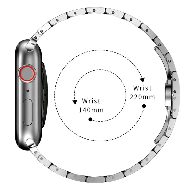 Luxury titanium Band for Apple Watch UItra 49mm Band 44mm 45mm 40mm 41mm 38mm 42 Correas Bracelet iWatch Series 8 SE 6 5 7