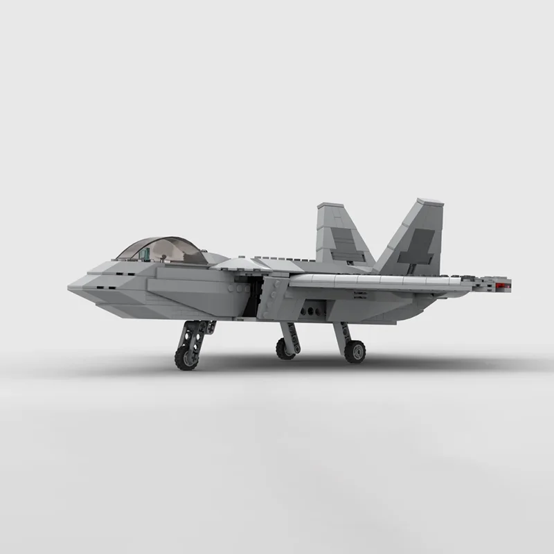 Moc بنة الأمريكية الشبح طائرة مقاتلة F-22 رابتور التكنولوجيا وحدات الطوب نموذج هدايا عيد الميلاد لعبة لتقوم بها بنفسك مجموعات الجمعية #2
