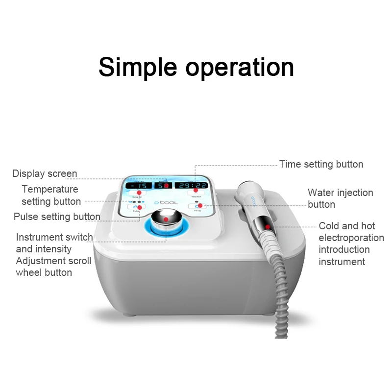 الوجه مقدمة أداة إصلاح الوجه الساخن والبارد مايكرو الكهربائية الجمال أداة صالون تجميل إدارة الجلد