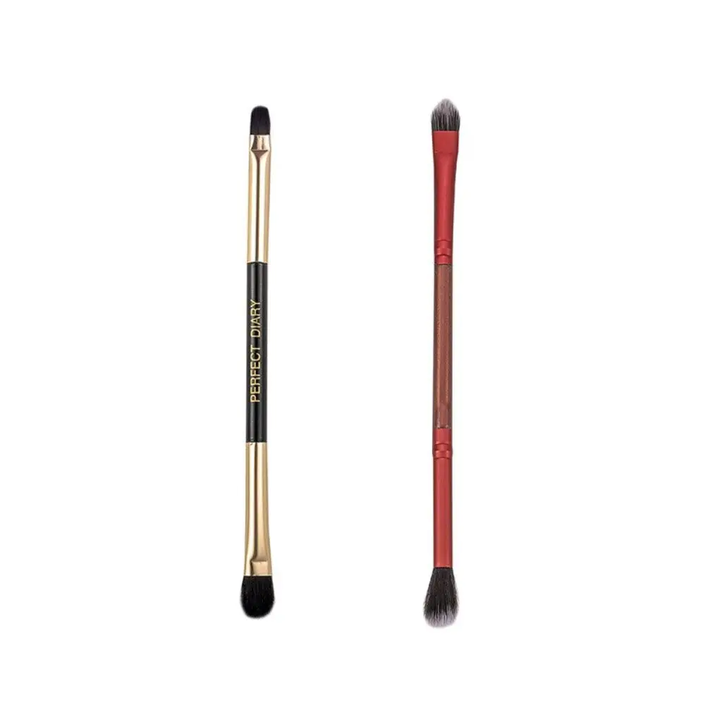 Double-Ended Eyeshadow Brush, Cerdas Ferramentas De Beleza, Detalhe Shade Pen, Eye Cosmetic Brush, Maquiagem Smudge Brush