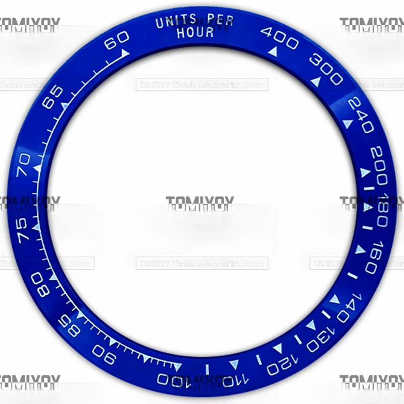 39.3MM Black Blue Green White Ceramics Flat Watch Bezel Insert Fit For RLX DTN Mechanical Wristwatch