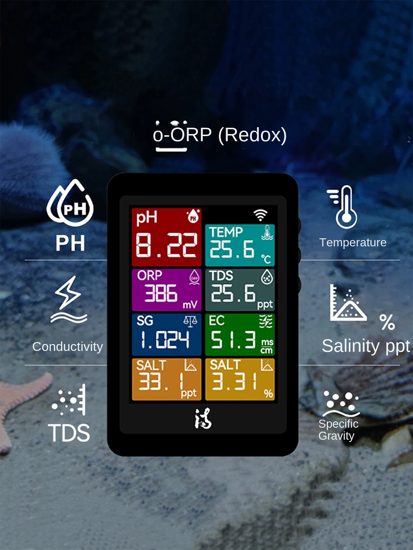 TLF IBowl10 Modern Rectangle Real-Time TDS Temperature pH Detection Multifunctional Fish Tank Water Quality Tter Plastic Livin