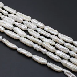 Irregular Shape Natural White Freshwater Pearls Pipa Beads High Quality Pearls for Jewelry Making DIY Necklace Bracelet Gift