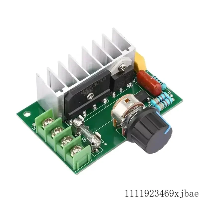 20A PWM Brushed Motor Speed Controller AC 220V to DC 10-210V DC Motor Governor Voltage Regulator Motor Driver with Potentiometer