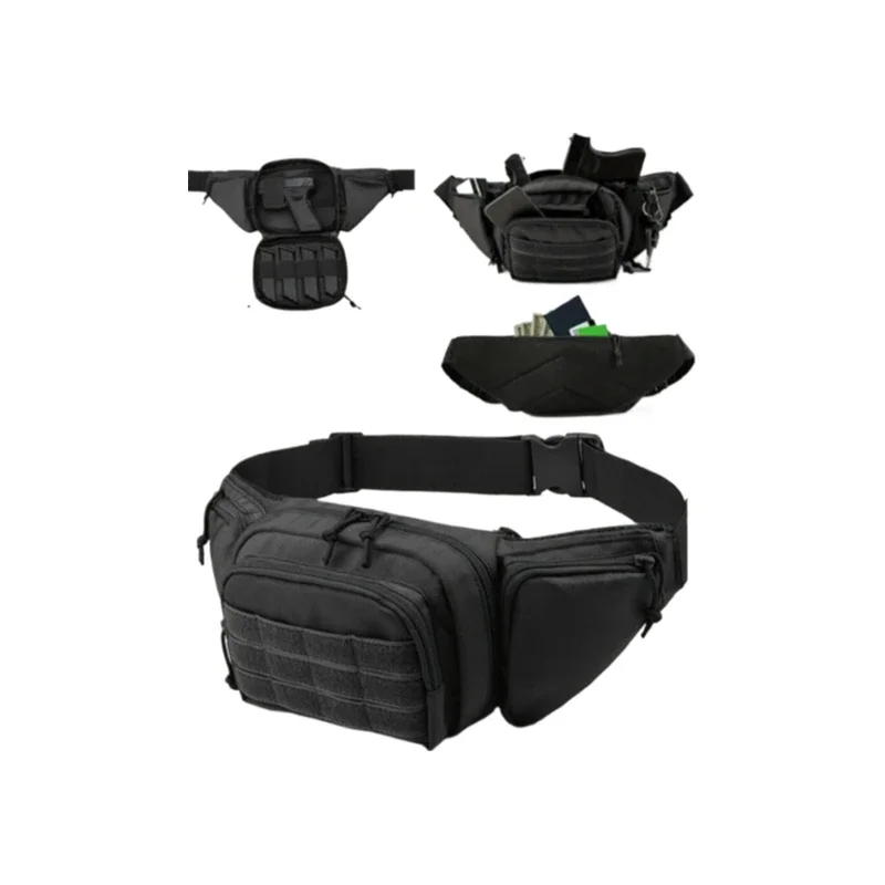 

Multi functional tactical waist bag, outdoor cycling storage bag, portable invisible waist hanging gun bag, accessory bag