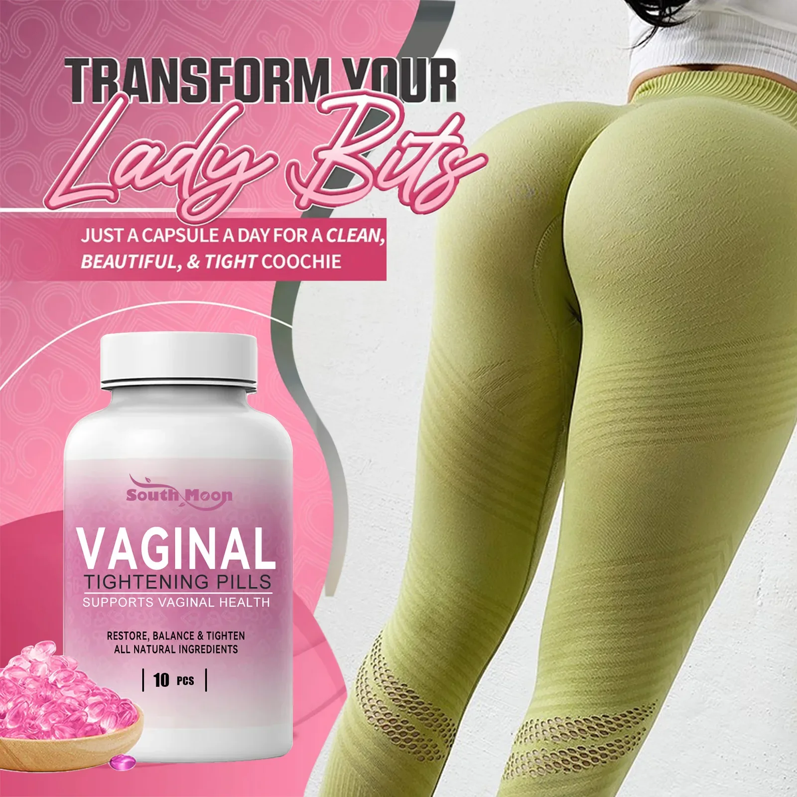 Hip Lifting Capsule Sexy Buttock Enlargement Shaping Tightening Prevents Sagging For Bigger Butt Enhancement Create Women Curves