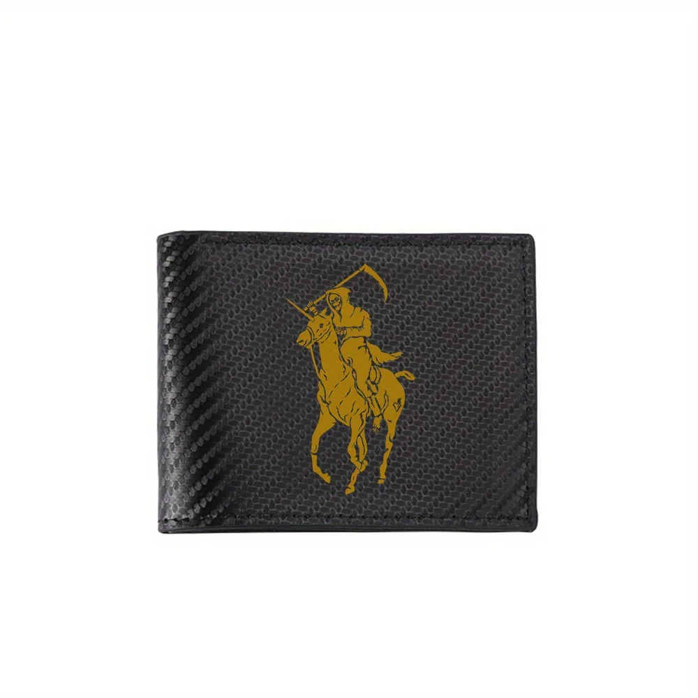 

Grim reaper horse riding scythe Men's Wallets Simple Business Modern Stylish Printing Design Gifts For Father Boyfriend Christma