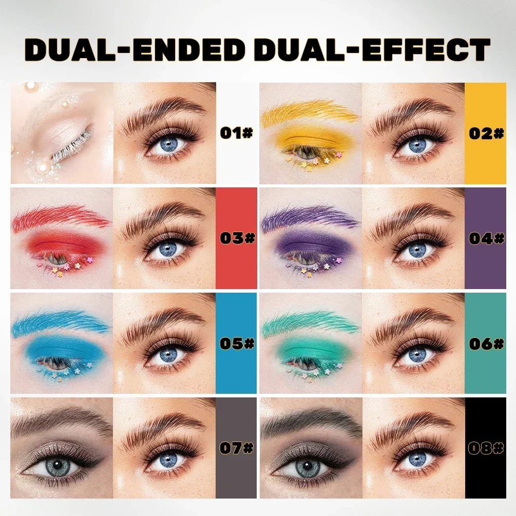 QIBEST両端透明アイブロウジェル＆ティンテッドアイブロウクリームマスカラ防水長持ちアイブロウメイクブロウグルー