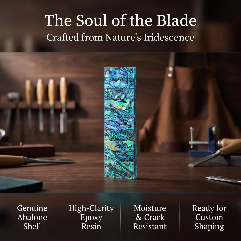 Acrylic Abalone Shell Knife Handle Material DIY Pocket Folding Knives Making Scale Grip Patches New Zealand Natural Scarce - 1PC