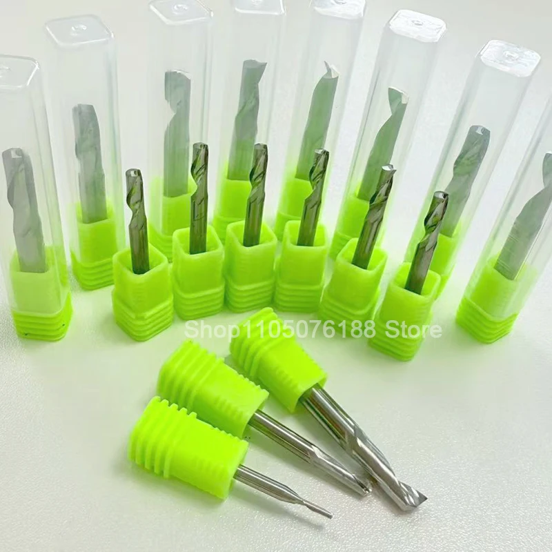 

50 шт./лот, фреза с одним лезвием из алюминиевого вольфрамового стального сплава 3,175/4/5/6/8 мм - гравировальные фрезы Fresa De Alumínio