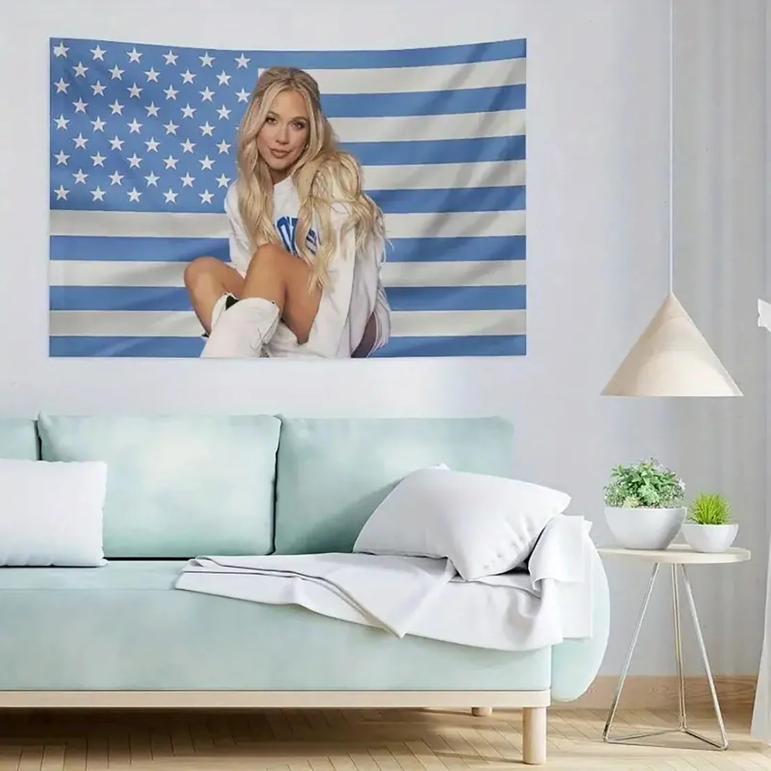 1 Pc Megan Moroney Pink American Funny Cameron Flag Tapestry Poster | Perfect Decor & Gift for College Dorm Room Scene Backdrop