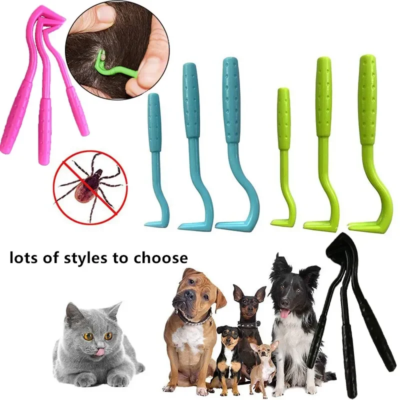 HOT 3PCS Pet Flea Remover Tool Scratching Hook Remover Pet Cat Dog Grooming Supplies Tick Picker Flea Removal Tool Pet Comb