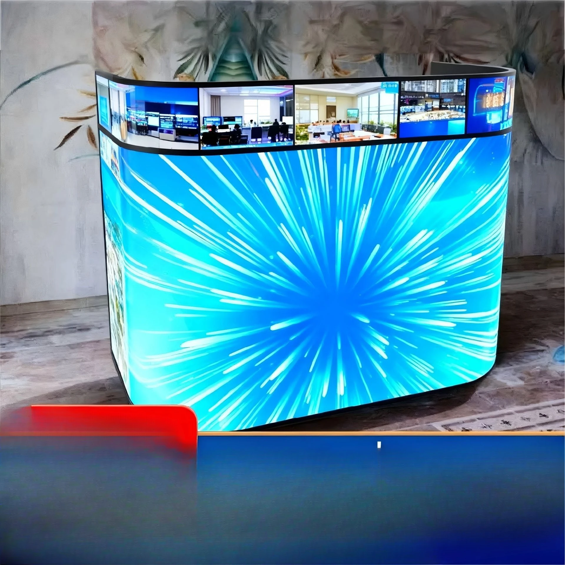 LED indoor exhibition front desk bar DJ table worktable full color flexible display