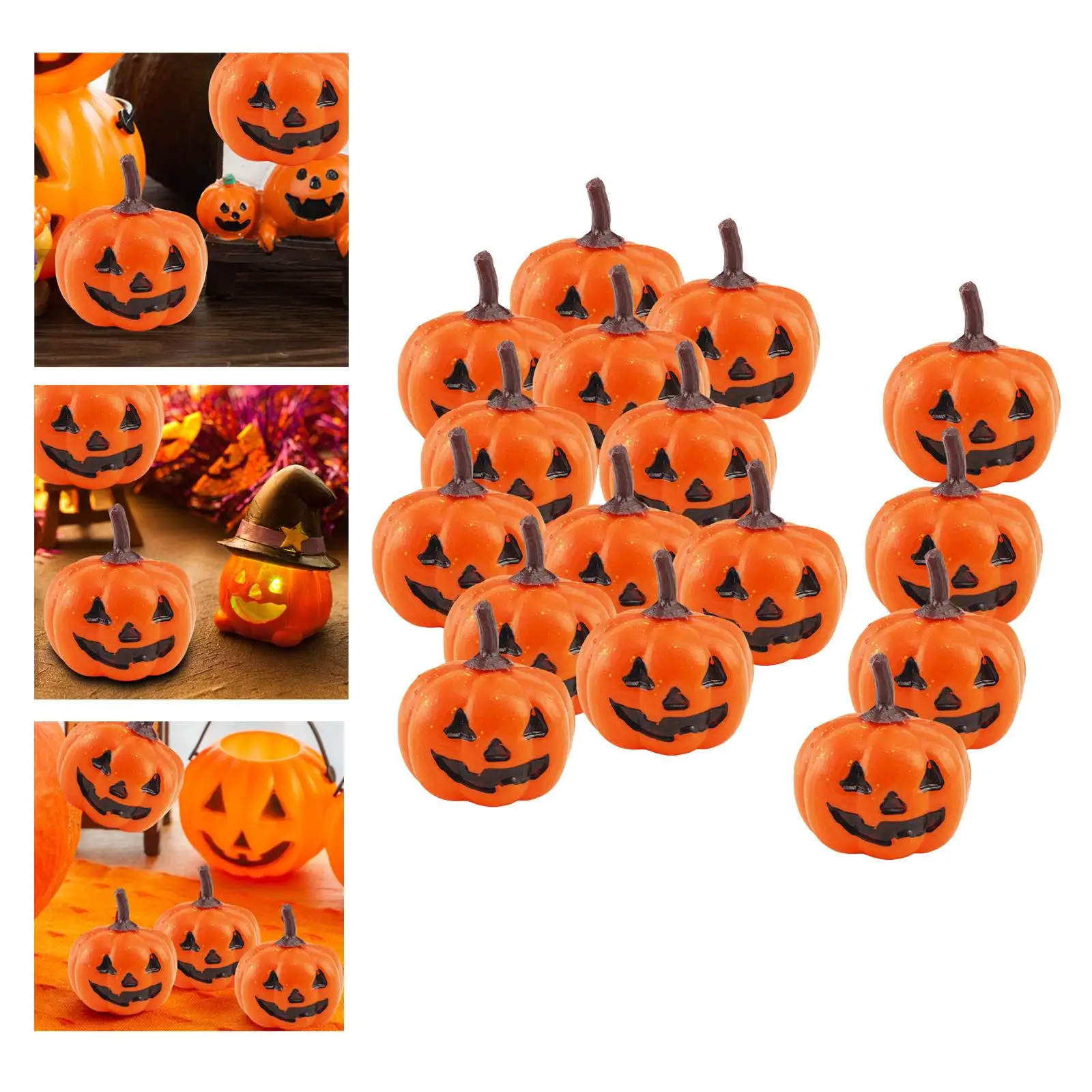 16Pcs Simulated Grimace Pumpkin Decoration for Halloween Holiday Decorating