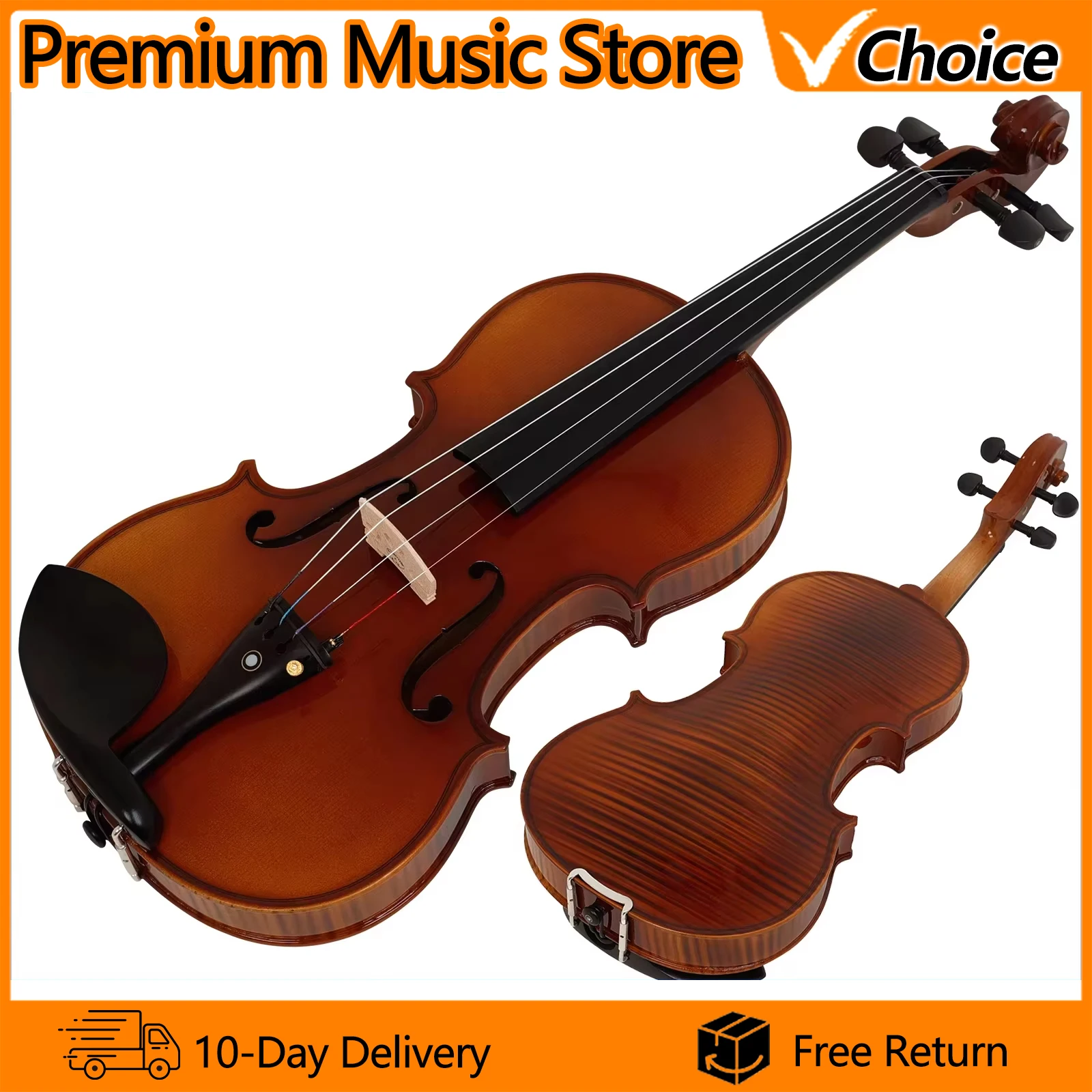 IRIN 4/4 Acoustic Violin Handmade Violin Maple Body Violin Fiddle with Case Bow Beginners Professional Strings Instruments