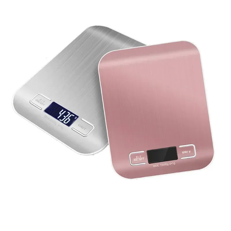 Rechargeable Kitchen Scale LCD Display 5kg/10kg Food Scale Stainless Steel Electronic Scale For Baking Cooking Tool view 4
