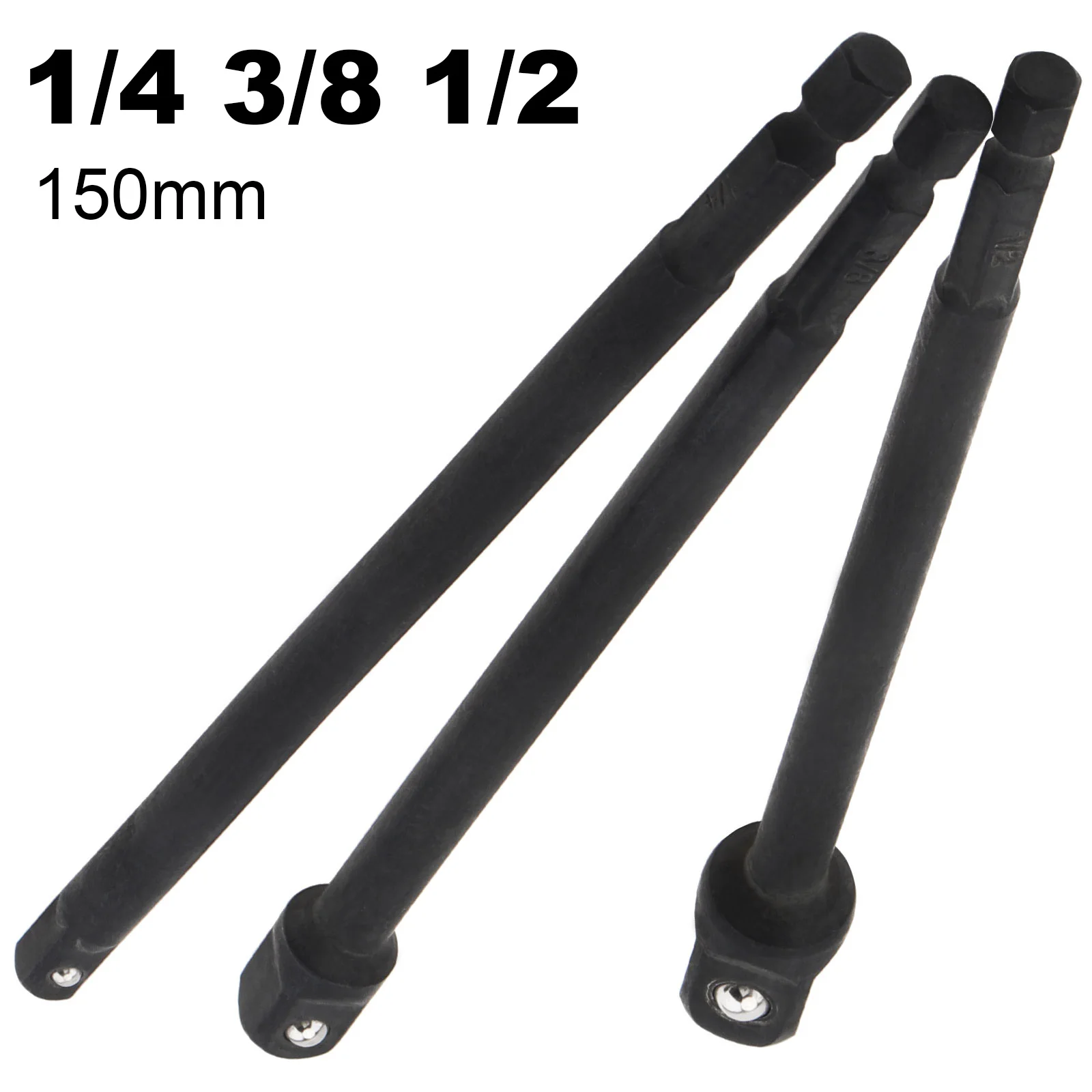 Conjunto de Adaptador de Soquete de Grau de Impacto de Alto Carbono Polegada 8-polegada Polegada Hex Haste Adaptador de Driver de Soquete de Broca de Energia 150 mm