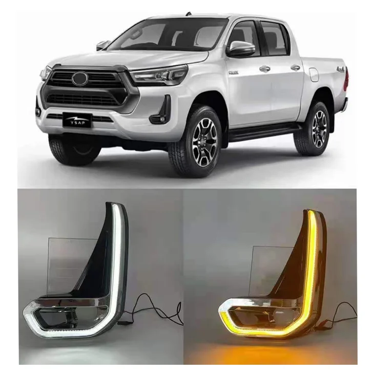 LED daytime day running light DRL for toyota hilux revo 2021 oem