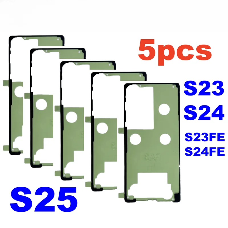 5 قطعة الغطاء الخلفي الإسكان ملصق لسامسونج غالاكسي S25 زائد S24 الترا S23Fe S24FE بطارية الباب حالة لاصق شريط لاصق