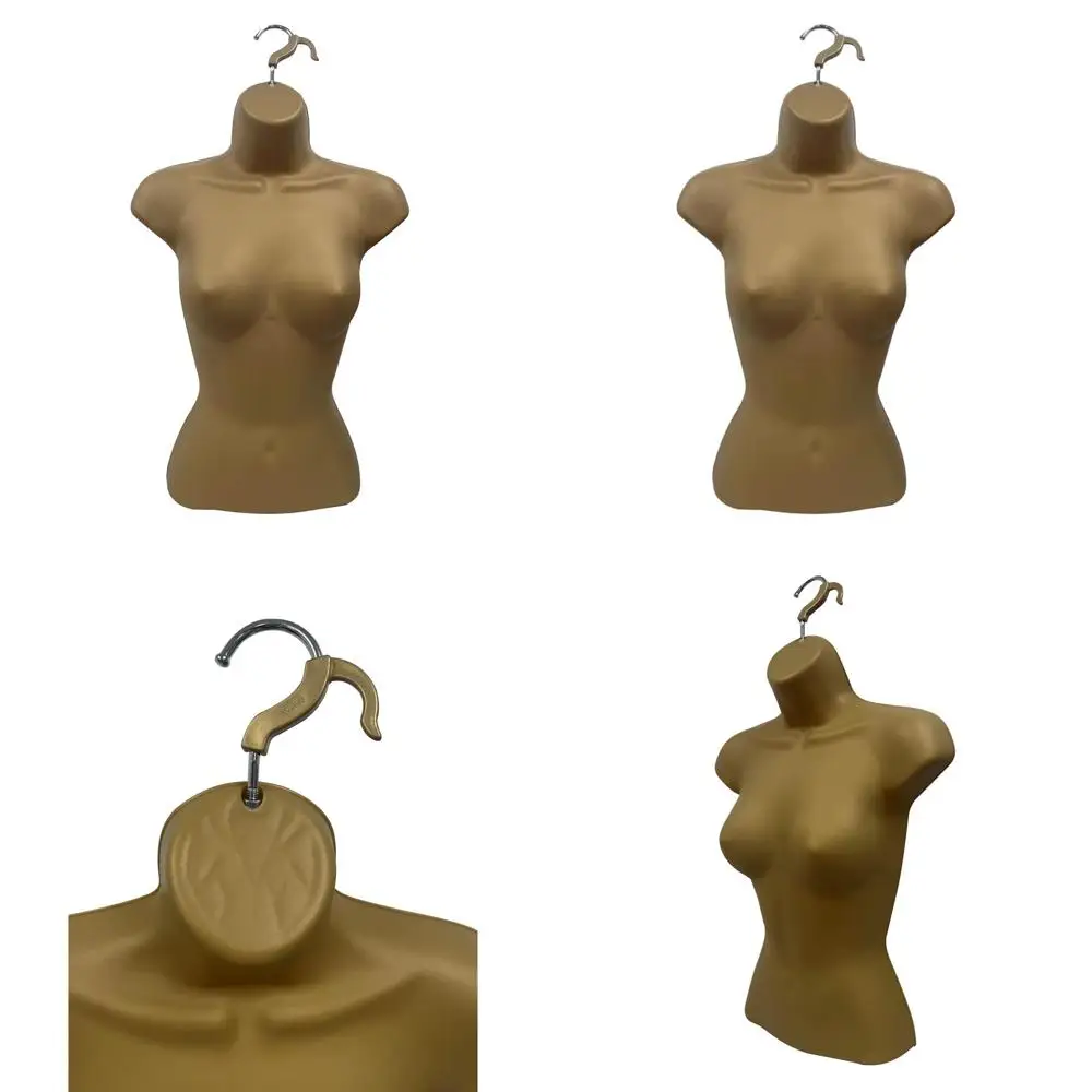 

Stackable Male Mannequin Set of 5, Bronze, S-M Size, Hollow Back, with Hanging Hooks for T-Shirt Display and Countertop Use
