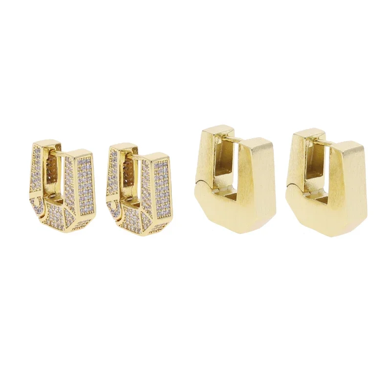

Mini Small Huggie Hoop Earring Micro Pave Bling Cz Minimal Geometric Simple Plain Brushed Jewelry for Women Girls