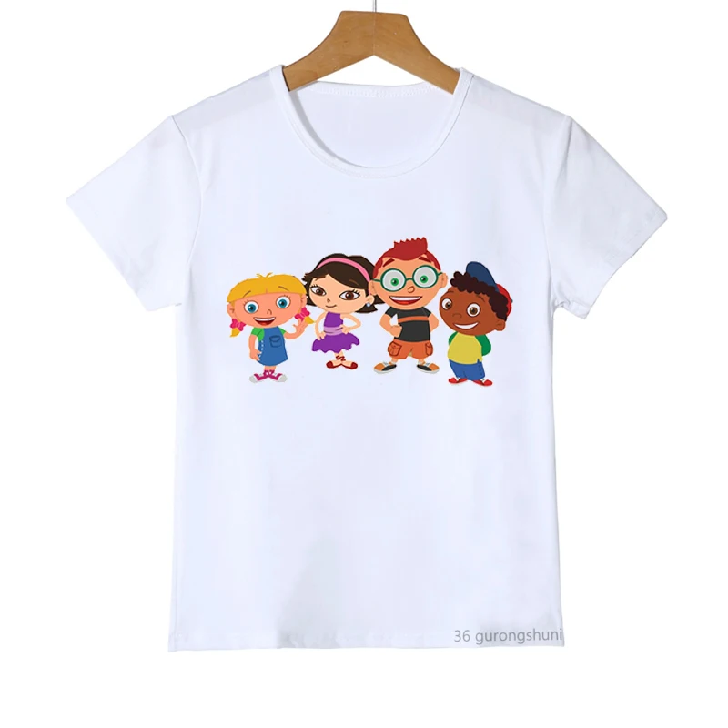 Funny Little Einsteins T-Shirt June Quincy T Shirt Anime Clothes Cartoon Print Kids Clothes Baby Boys Girls Shirt Summer Tops