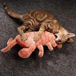 Electric Simulation Lobby Lobster Dog Toy Usb Rechargeable Lobster Dog Toy with Vibration Modes Catnip Realistic for Stress