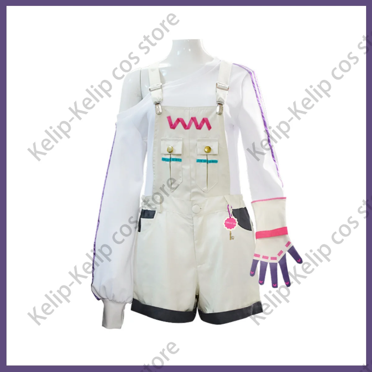 Anime Virtual YouTuber NIJISANJI Elira Pendora Cosplay Costume parrucca pagliaccetti senza spalline vestito a maniche lunghe donna Sexy vestito di carnevale