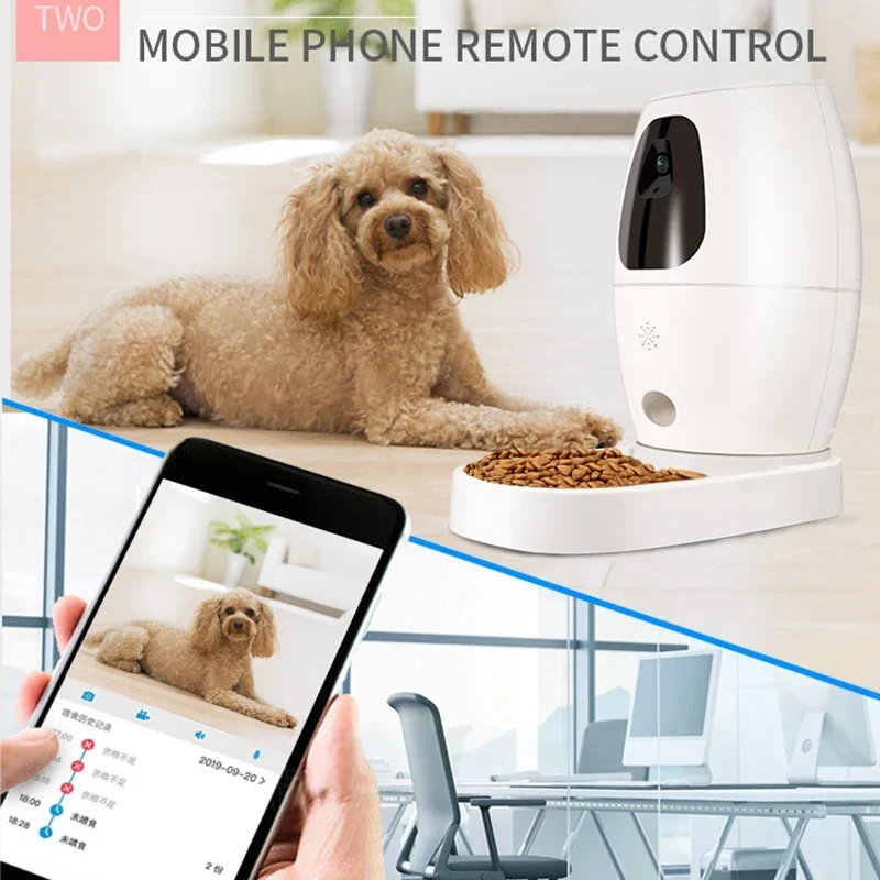 Hot sales Wholesale wifi smart cat bowl dish dog feeder automatic pet food dispenser with camera