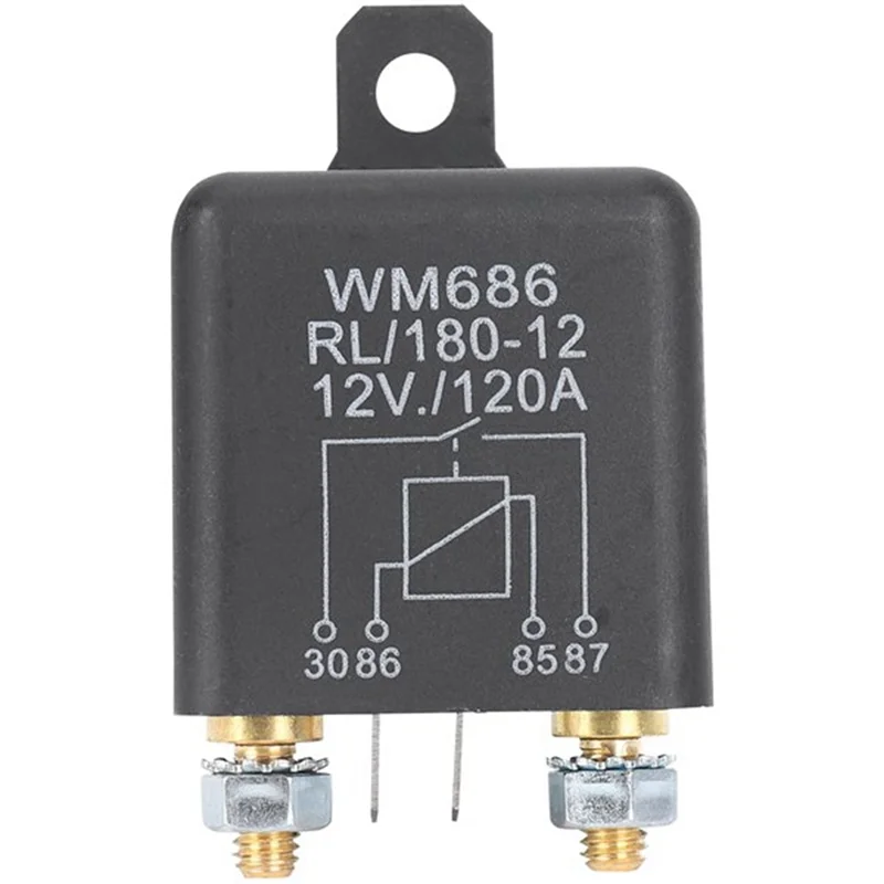 

3Pcs DC 12V Relay Battery Isolating Relay 12V / 120A Peak Load For Car Trucks Car (12V / 120A)