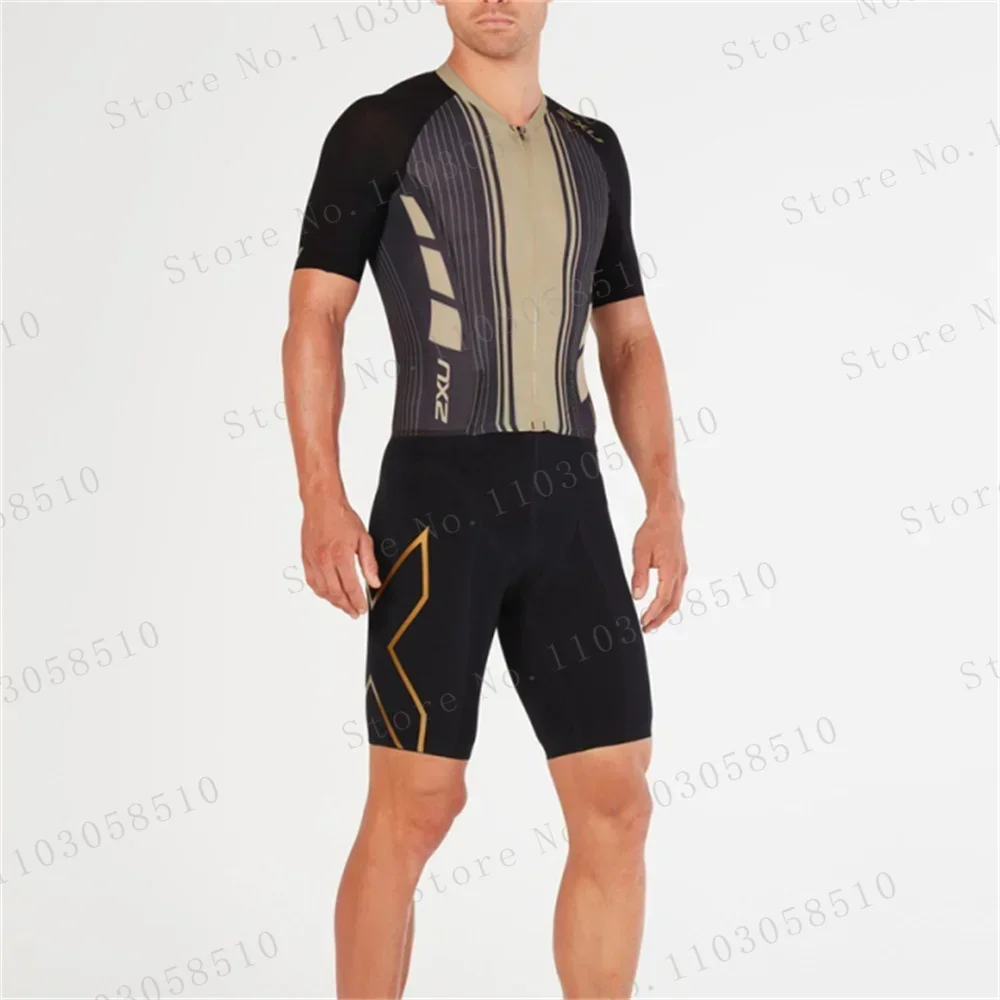 zxuful 2025 Triathlon Suit Men's Road Bike Cycling Clothing Ropa De Ciclismo Road Cycling Set Skinsuit Cycling Jersey Set