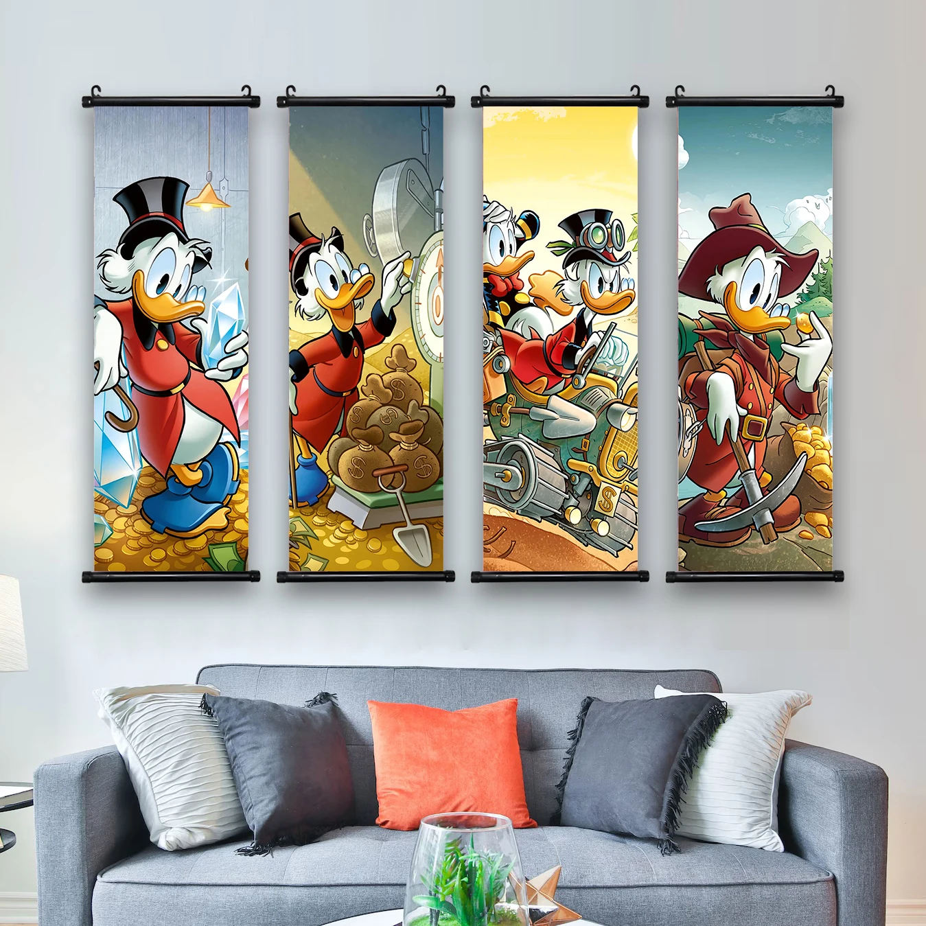 Disney DonDonald Fauntleroy Duck Wallpaper Wall Artwork Canvas Painting Print Hanging Scroll Poster Home Decoration Child Gift