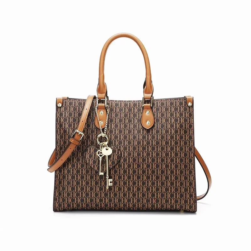 CH Women's Shoulder Bag Simple Atmosphere Style Women's Handbag Letters Printing Design Women's Large Capacity Commuter Bag