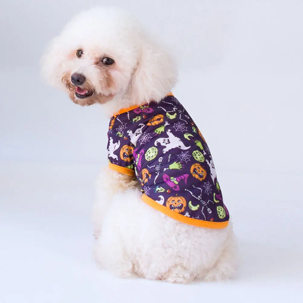 

2 pcs Dog Clothes Halloween Pet Costumes Cotton Costume Funny Apparel Pet Clothing Garment Supplies Dog Coat Jacket
