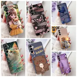 Phone Cases For Samsung Galaxy A15 Case Love Cat Soft TPU Back Cover For Samsung A15 GalaxyA15 Case Shockproof Funda
