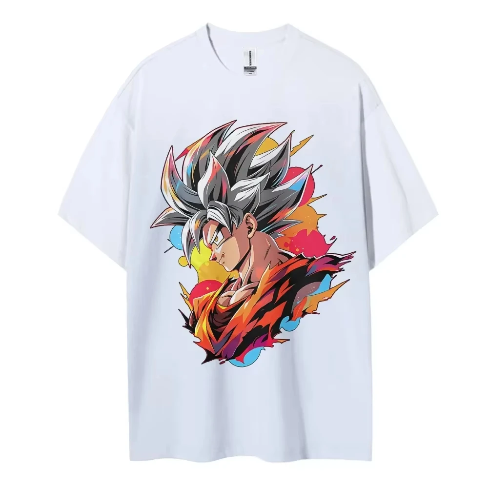 Summer New Dragon Ball Anime Printed T-shirt Men's and Women's T-shirt Men's Top Sports T-shirt Men's T-shirt Harajuku Y2K Tee