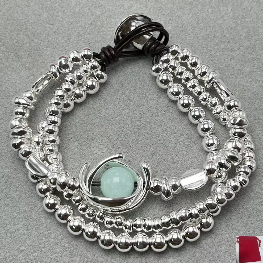 2026 Spain Elegant and Beautiful Tianhe Stone Multi layer Beaded Bracelet Jewelry Accessories Party Gift