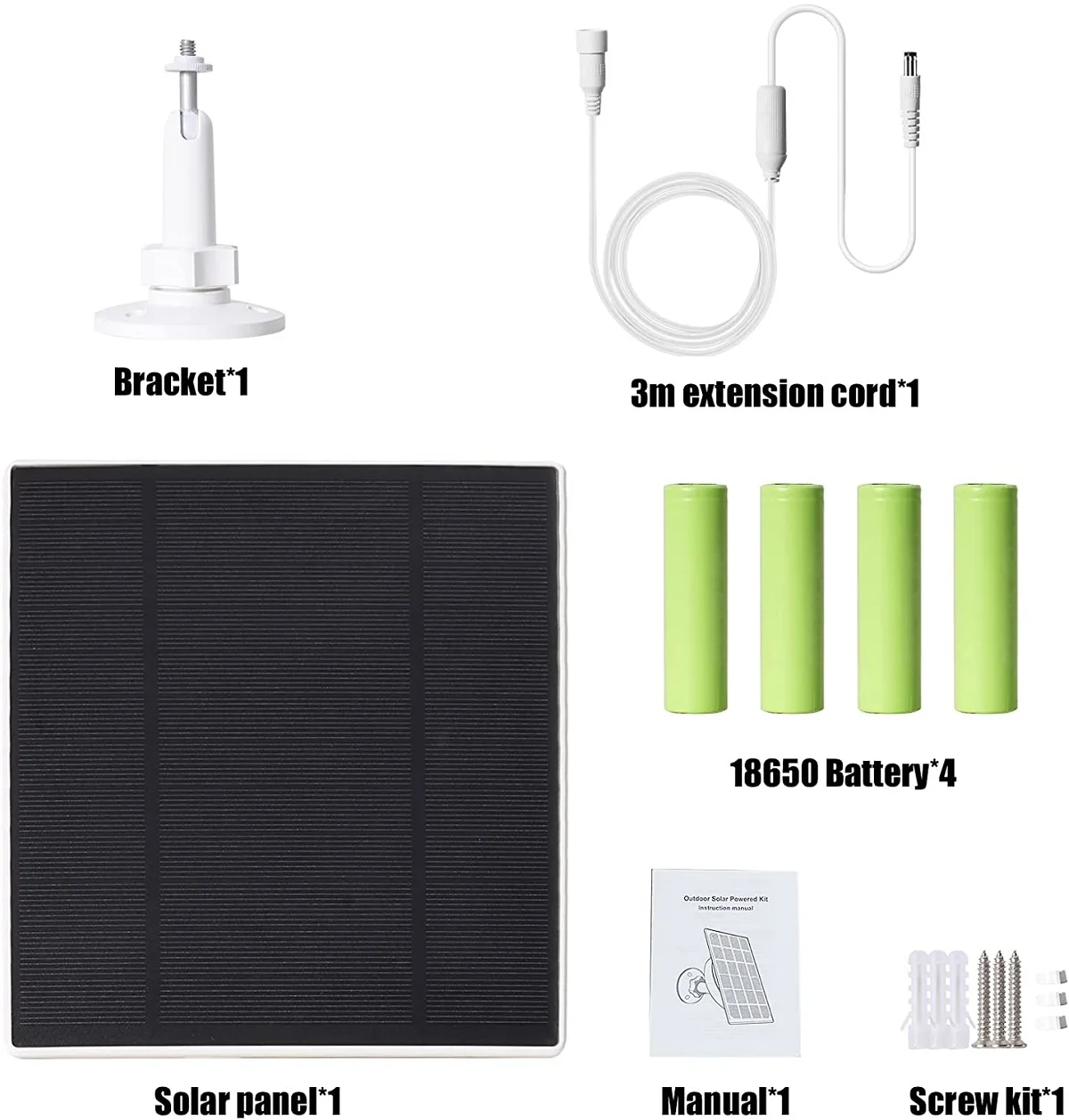 Painel solar impermeável para câmera Trail, kit de carregador de bateria solar, 6V, 9V, 12V, IP66, roteador 4G, WiFi, 5W, 10400mAh