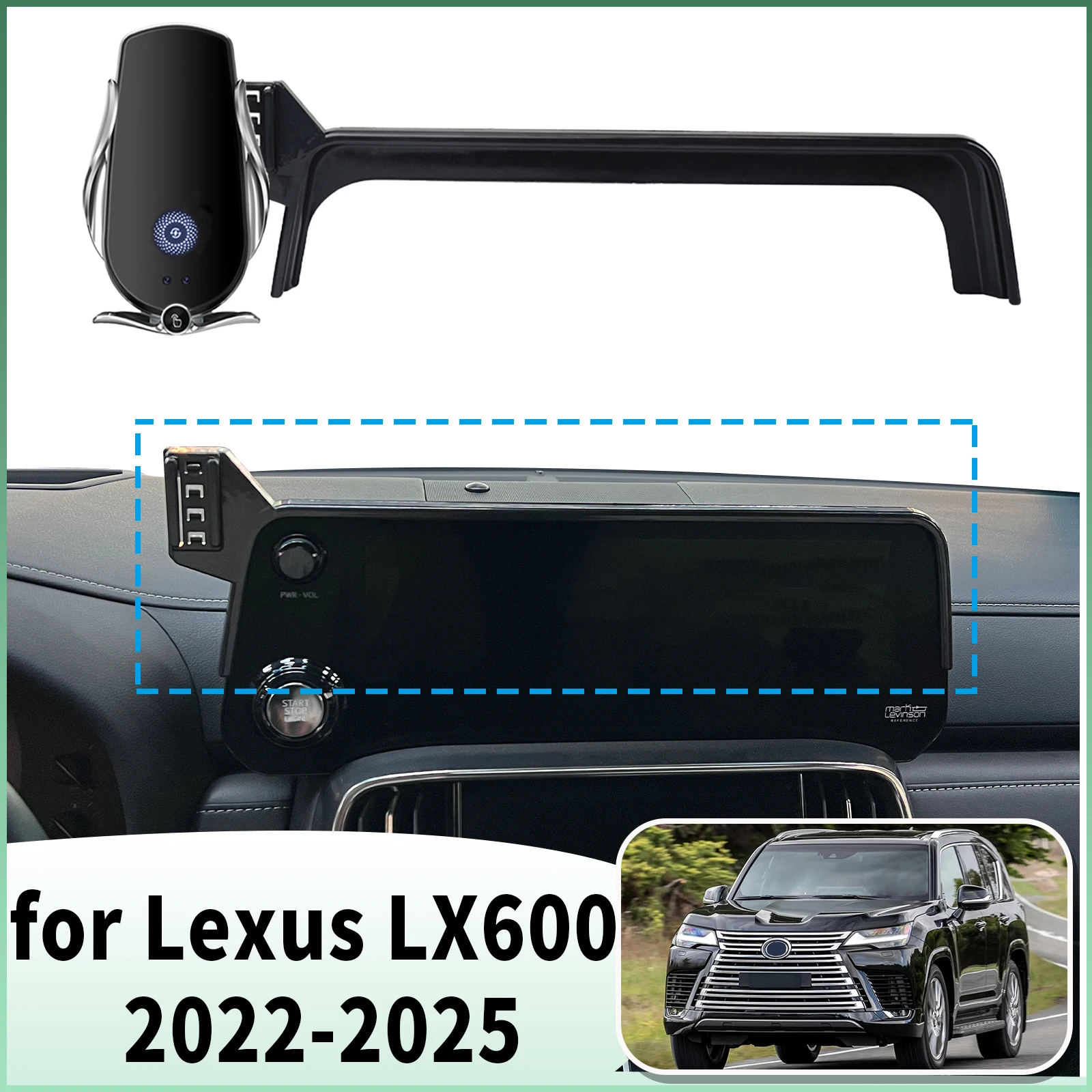 

fit for Lexus LX600 2022 2023 2024 2025 Specific Dashboard Navigation Phone Holder Mount Design Car​​ accessoires