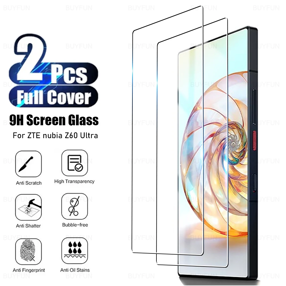 2Pcs 9H Tempered Glass For ZTE nubia Z60 Ultra 60z Z60Ultra Z50ultra 50z Protective Film Screen Protector Full Protection Films