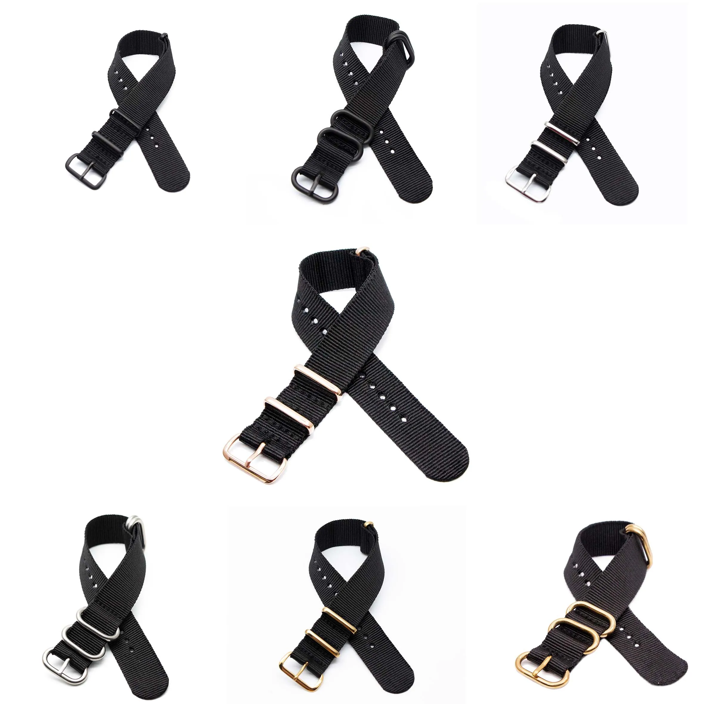 أسود مضلع النايلون في الهواء الطلق وظيفية الرياضة استبدال حزام الملحقات العسكرية معصمه متعددة الوظائف #1