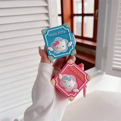 Urocza magiczna książka 3D Hello Kitty etui na słuchawki dla Apple AirPods 1 2 3 generacji Airpods Pro bezprzewodowe etui na słuchawki z Bluetooth