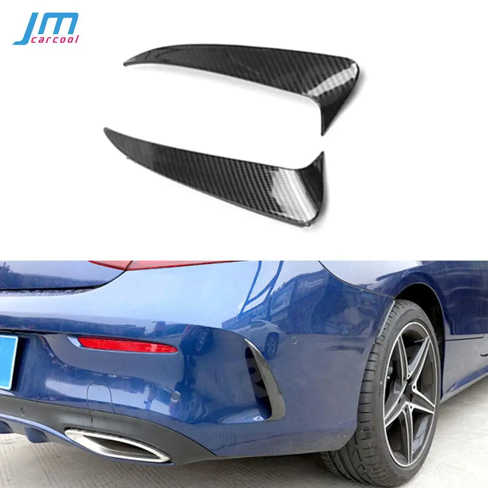 For Mercedes Benz W205 C205 C43 C63 AMG Coupe 2 Door 2015 - 2019 Carbon Fiber Rear Bumper Side Air Vent Trims Winglet Canards