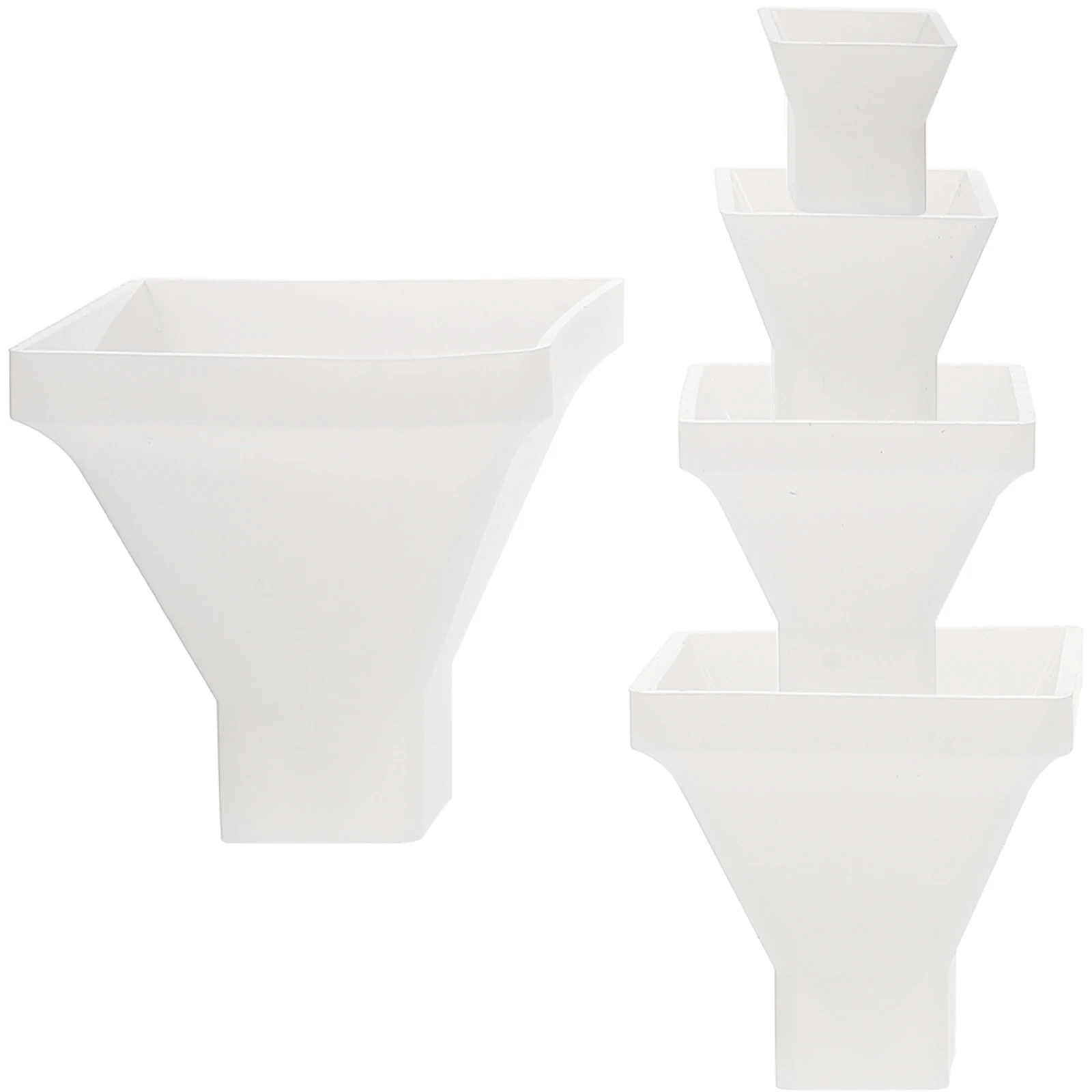 

5 Pcs Crystal Epoxy Mold Desktop Ornament Household Pyramid Resin Silicone Moulds Silica Gel Molds for Crafts DIY