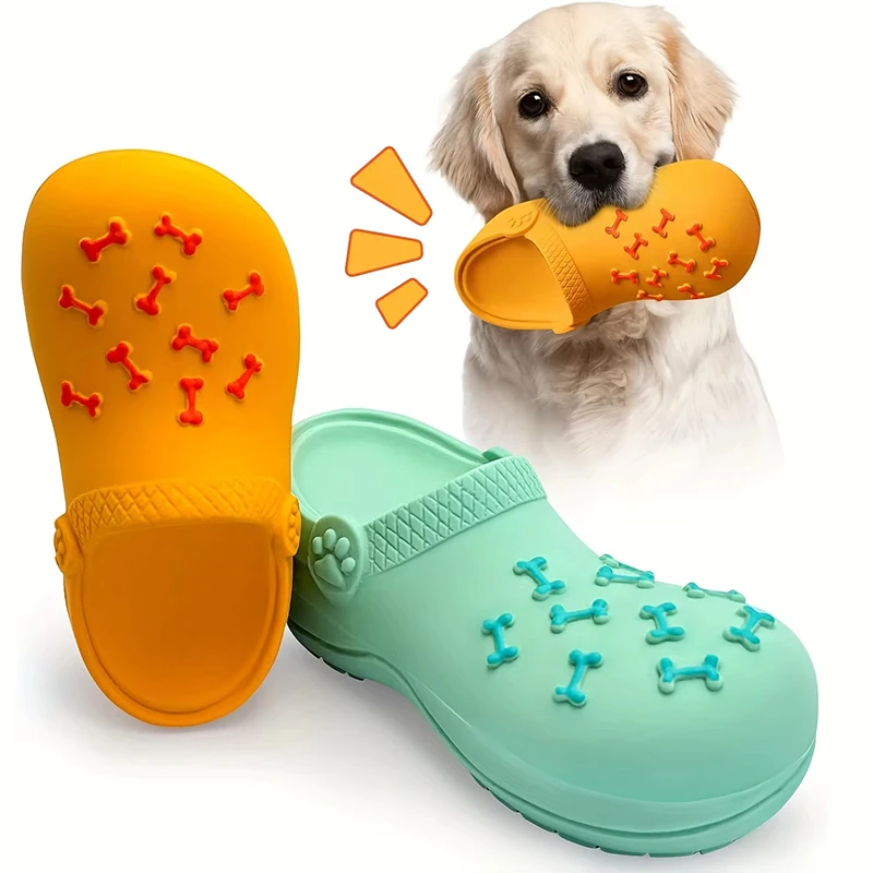 Juguete para perros, zapatillas de látex para hacer sonido, resistentes a mordeduras, con relieve propio, cachorros, corgi, suministros para perros grandes