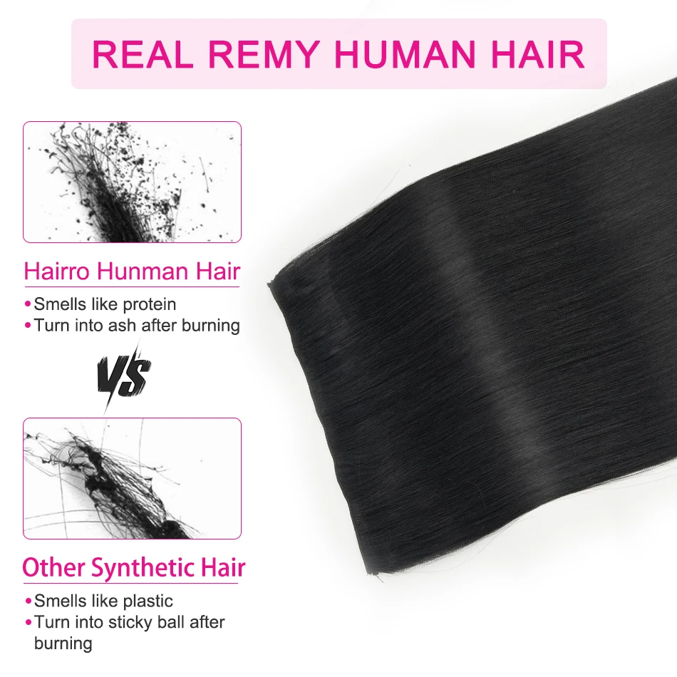 Grampo reto em extensões de cabelo humano remy cabelo 5 clipes 14-28 Polegada cabelo de uma peça cabelo humano real para mulher