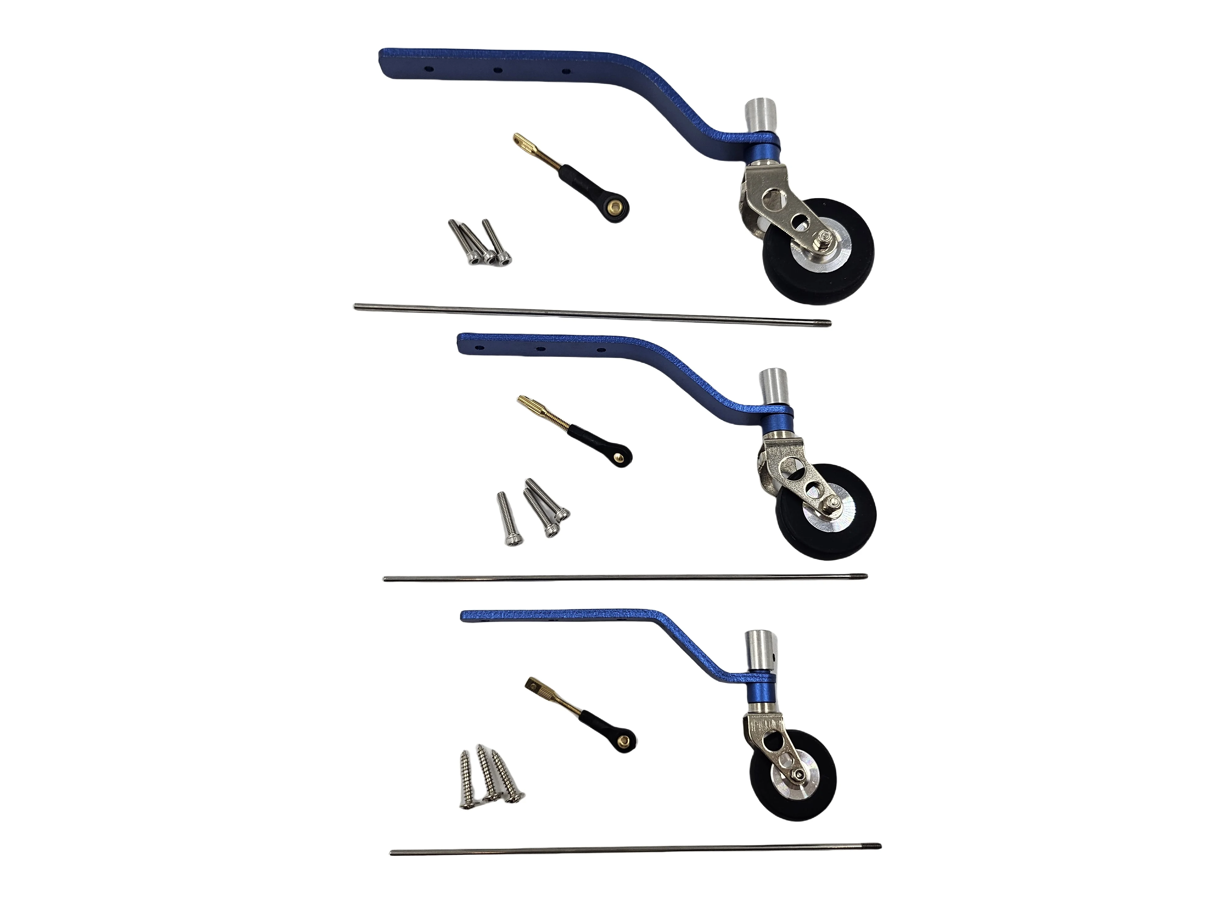 Jeu de roues de train d'atterrissage arrière en plaque d'aluminium, pour moteur à essence 26CC/30CC/40CC/50CC/63CC/80CC, modèle d'avion RC